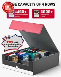 TINTEK Card Storage Box for MTG PTCG, Commander Deck Box Holds 3000+ Cards, Card - Image 5