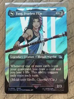 Borderless Surge Foil MTG: Final Fantasy Fang, Fearless I'Cie, #0526 - Image 1