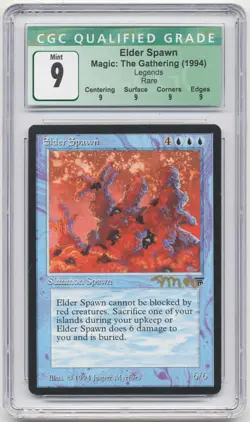 Graded Gold Signed Elder Spawn CGC 9 MINT QUAD Legends Artist Jesper Myrfors MTG - Image 1