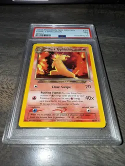 Pokemon Neo Destiny Unlimited Holo 10/105 Dark Typhlosion PSA 7 Mint - Image 1