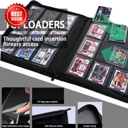 TINTEK TCG PU Glossy Leather Toploader Binder - 9-Pocket Trading Card Album for - Image 5