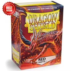 5 PACK Dragon Shield Red TCG Board Game Standard Size Sleeves Play Card Protecto - Image 2