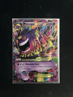 Pokemon TCG M Gengar EX Holo Card 35/119 XY-Phantom Forces (Mod-Heavy Play) - Image 1
