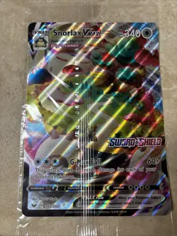 Snorlax VMAX 142/202 JUMBO Promo Pokemon Card - Gamestop Sword & Shield SEALED - Image 1