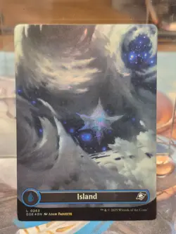 L 0263 Island FOIL BORDERLESS Full Art Land Edge of Eternities EOE MTG Card - Image 1