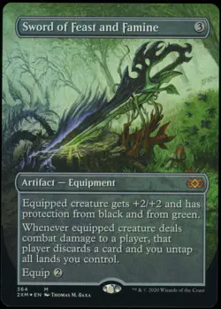 Sword of Feast and Famine - FOIL - Borderless - MTG Double Masters - RareCo - Image 1