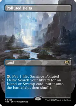 MTG English Polluted Delta (Borderless) NM Foil Modern Horizons 3 - Image 2