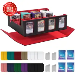 Trading Card Storage Box with Commander Display, 2400+ Deck Box for MTG with Rem - Image 1