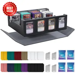 Trading Card Storage Box with Commander Display, 2400+ Deck Box for MTG with Rem - Image 2
