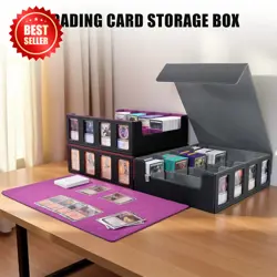 Trading Card Storage Box with Commander Display, 2400+ Deck Box for MTG with Rem - Image 4