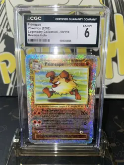 2002 Pokemon Legendary Collection Primeape Reverse Holo R - CGC 6 - Image 1