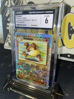 2002 Pokemon Legendary Collection Primeape Reverse Holo R - CGC 6 - Image 3