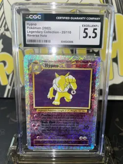 2002 Pokemon Legendary Collection Hypno Reverse Holo R - CGC 5.5 - Image 1