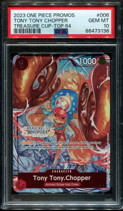 PSA 10 Chopper Top 64 Treasure Cup 2023 Promo Prize English One Piece Card - Image 3