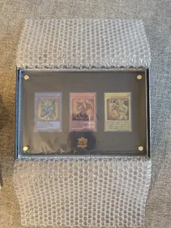 Yugioh Stainless Egyptian God Cards TCG 25th Anniversary Commemorative Steel  - Image 2