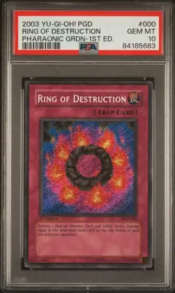 YUGIOH PSA 10 2003 Ring of Destruction PGD-000 Secret Rare 1st Edition *5683 - Image 1