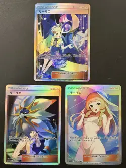 Lillie Full Art Pokemon Anime Waifu ACG DIY Trainer Art card - Image 1