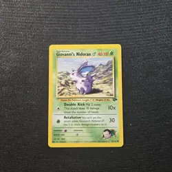Pokemon TCG Gym Challenge Giovanni's Nidoran Common Card 76/132 - Image 1
