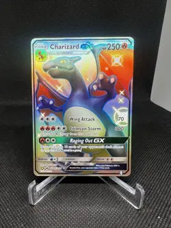 PokÃ©mon TCG Charizard GX Hidden Fates Holo Full Art Ultra Rare Card SV49/SV94 - Image 1