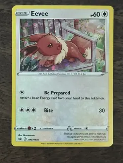 Eevee SWSH175 Black Star Promo â€“ NM Holo PokÃ©mon TCG SWSH Promo Card - 2 - Image 1