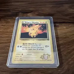 Pokemon Card Lt Surge's Pikachu 84/132 1st Edition Gym Challenge (LP+) - Image 1