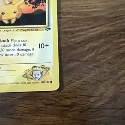 Pokemon Card Lt Surge's Pikachu 84/132 1st Edition Gym Challenge (LP+) - Image 4