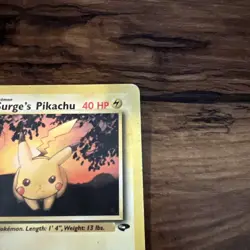 Pokemon Card Lt Surge's Pikachu 84/132 1st Edition Gym Challenge (LP+) - Image 5