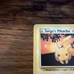 Pokemon Card Lt Surge's Pikachu 84/132 1st Edition Gym Challenge (LP+) - Image 6