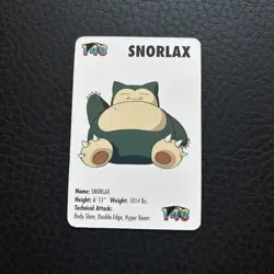 SNORLAX #143 Pokemon Card Game Mini KFC 1998 Nintendo #1 - Image 15