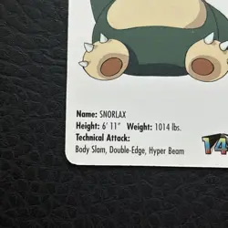 SNORLAX #143 Pokemon Card Game Mini KFC 1998 Nintendo #1 - Image 19