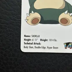 SNORLAX #143 Pokemon Card Game Mini KFC 1998 Nintendo #1 - Image 5