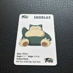 SNORLAX #143 Pokemon Card Game Mini KFC 1998 Nintendo #1 - Image 6