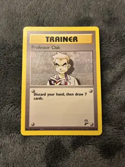 Pokemon Card: Trainer PROFESSOR OAK - #116/130 Base Set 2 - Uncommon - Image 5