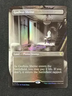 Godless Shrine FOIL Borderless Ravnica: Clue Edition Magic The Gathering MTG - Image 1