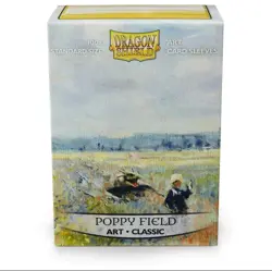 Poppy Field Art Card Sleeves 100 Count Classic Dragon Shield Gaming Protectors - Image 1