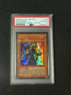 YUGIOH PSA 10 2003 Helpoemer PGD-058 Ultra Rare 1st Edition *8277 - Image 1