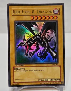 Red-Eyes B. Dragon SDJ-001 Ultra Rare 1st Edition Yugioh 7128 - Image 1