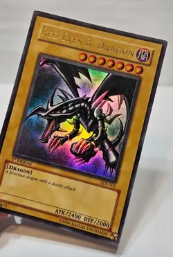 Red-Eyes B. Dragon SDJ-001 Ultra Rare 1st Edition Yugioh 7128 - Image 4
