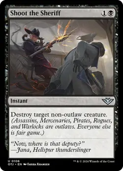 Shoot the Sheriff Light Play, English Magic the Gathering MTG Outlaws of Thunder - Image 1