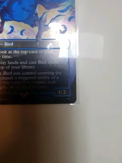 MTG Magic the Gathering NEON INK FOIL Blue Traveling Chocobo Borderless FIN! - Image 4