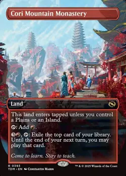 Cori Mountain Monastery- Tarkir Dragonstorm Borderless Foil MTG-NM - Image 1