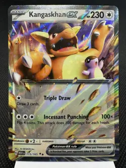 Kangaskhan ex 115/165 - Ultra Rare Holo - 151 Pokemon Card MINT - Image 3