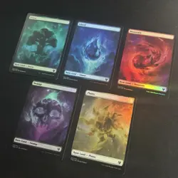 Magic the Gathering Theros Beyond Death - Full Art Foil Basic Lands - 5 Card Set - Image 14