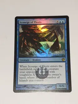 1x Scourge of Fleets ~ Journey into Nyx Excellent Magic MTG FOIL PROMO UK #2 - Image 3