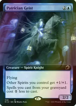 MTG Patrician Geist Extended Art Foil ** Midnight Hunt ** English (NM) - Image 1