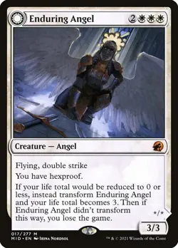 MTG Enduring Angel // Angelic Enforcer ** Midnight Hunt ** English (NM) - Image 3