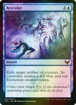 MTG Resculpt Foil ** Strixhaven: School of Mages ** English (NM) - Image 1