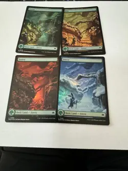 FOIL Forest  Full Art Four Season - Bloomburrow (4 Card Land Set) -  MTG Magic - Image 1