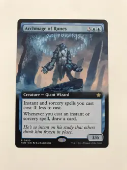 Archmage of Runes Extended Borderless MTG Magic the Gathering Card NM Mint FDN - Image 1