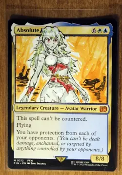 Absolute Virtue X1 Altered Art Hand Painted MTG Magic the Gathering Anime Terra - Image 2